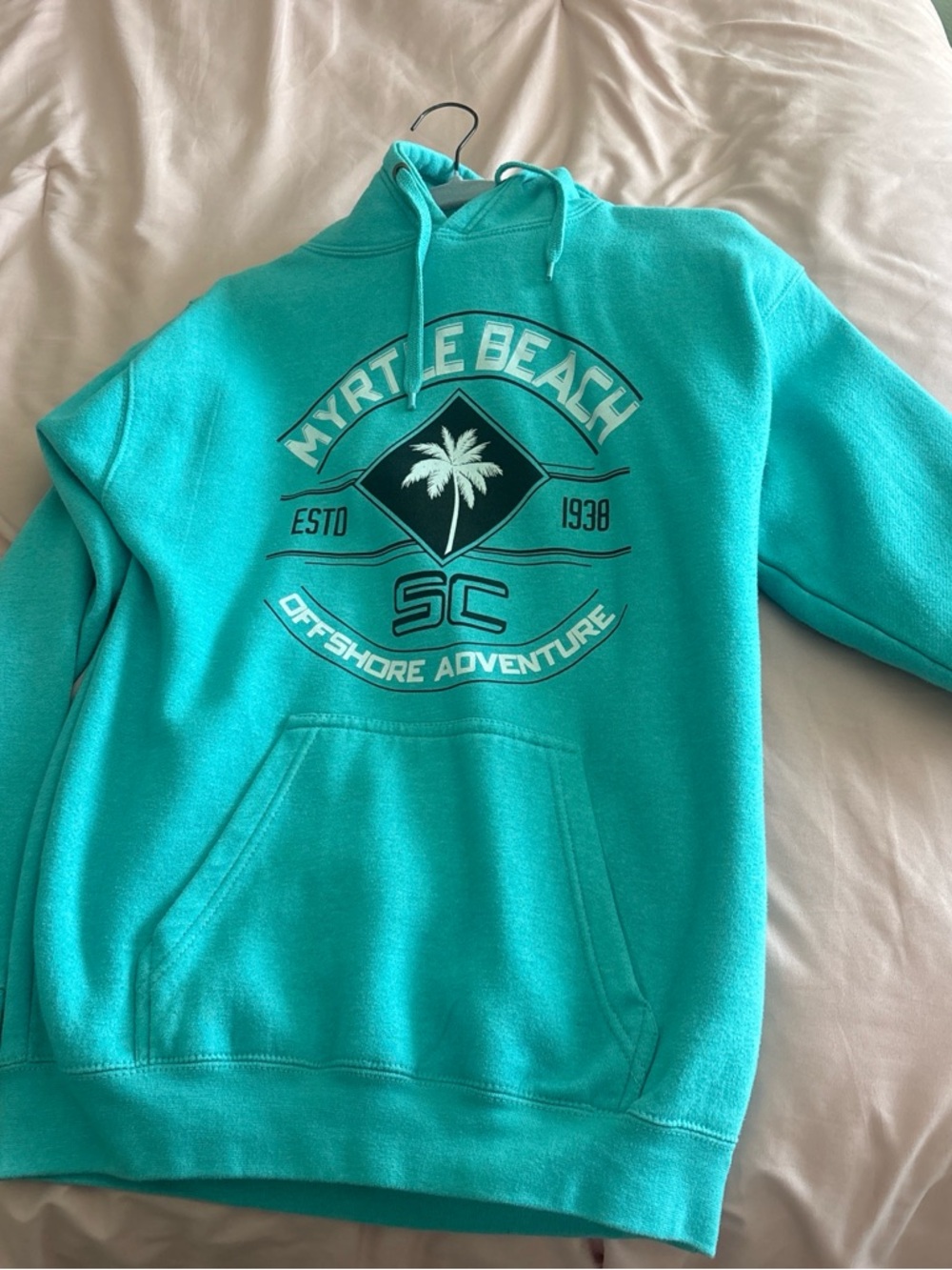 Myrtle Beach Teal Crewneck Sweatshirt - Offshore Adventure Graphic
